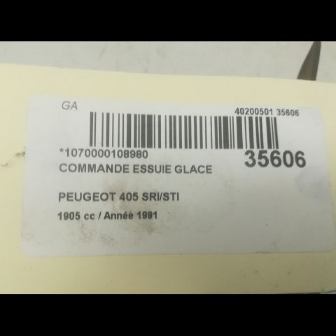 Commande essuie glace occasion PEUGEOT 405 Phase 1 07-1987->06-1992 1.9 623915 3