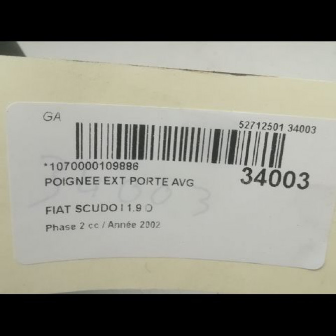 Poignee ext porte avg occasion FIAT SCUDO I Phase 2 01-2004->04-2007 1.9 D 1476388899 3