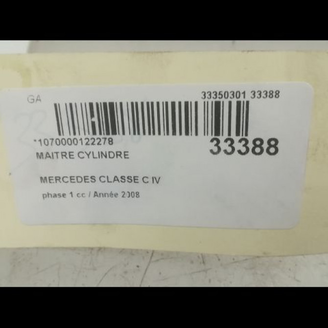 Maitre cylindre occasion MERCEDES CLASSE C IV phase 1 02-2014->... C220 170ch 2044300501 3