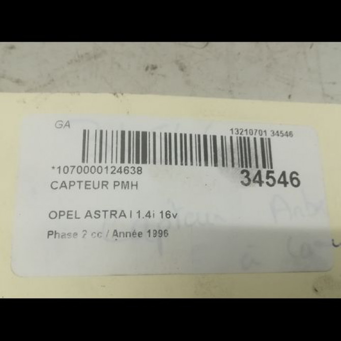 Capteur pmh occasion OPEL ASTRA I Phase 2 07-1994->03-1998 1.4i 16v 2