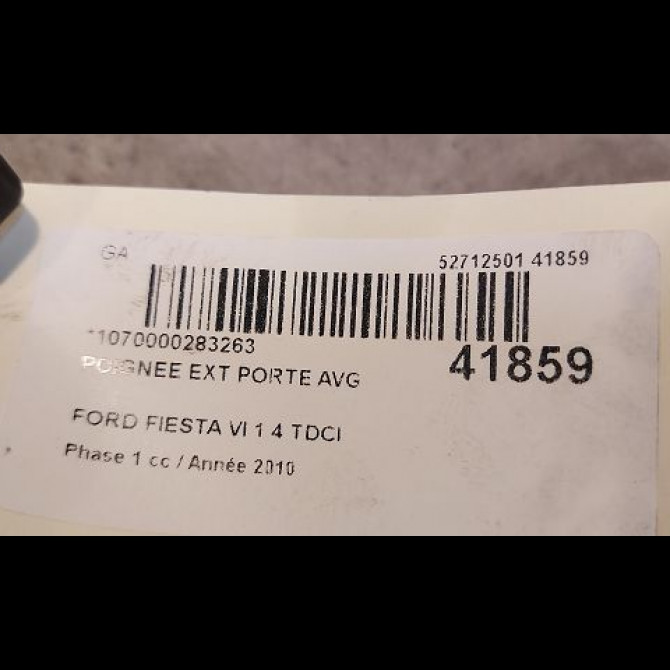 Poignee ext porte avg occasion FORD FIESTA VI Phase 1 10-2008->11-2012 1.4 TDCI 68ch 1767138 3