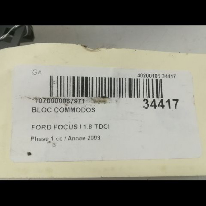 Bloc commodos occasion FORD FOCUS I Phase 1 10-1998->09-2004 1.8 TDCI 100ch 5
