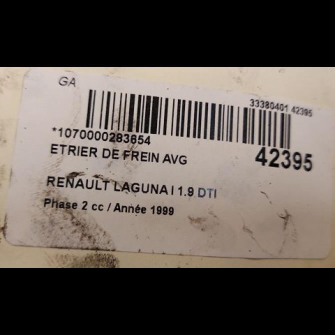 Etrier de frein avant gauche occasion RENAULT LAGUNA I Phase 2 04-1998->11-2000 1.9 DTI 7701205832 3