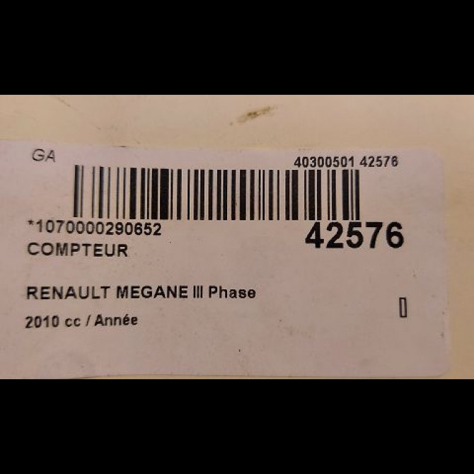 Compteur occasion RENAULT MEGANE III Phase 1 11-2008->01-2012 248107253R 3