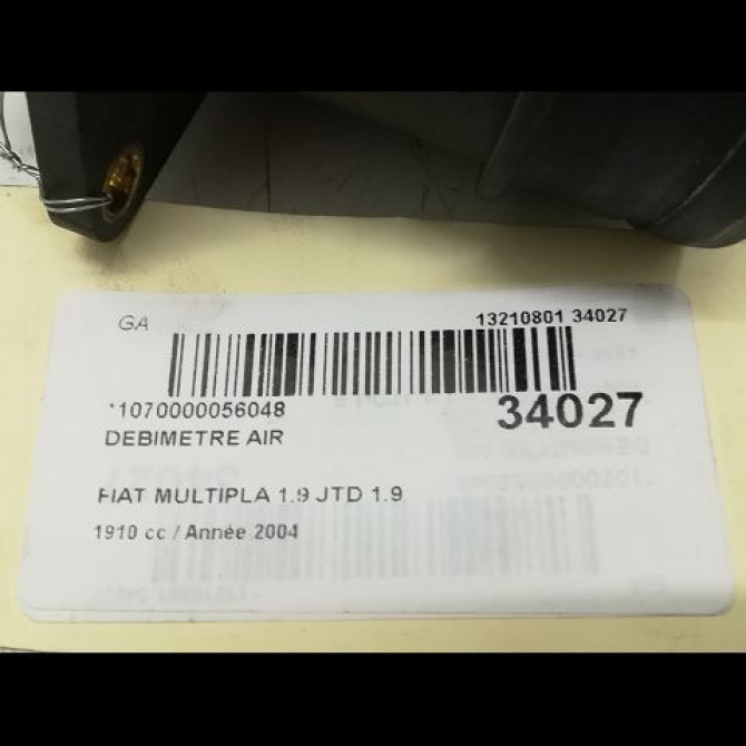 Debimetre air occasion FIAT MULTIPLA Phase 1 01-1999->09-2004 6