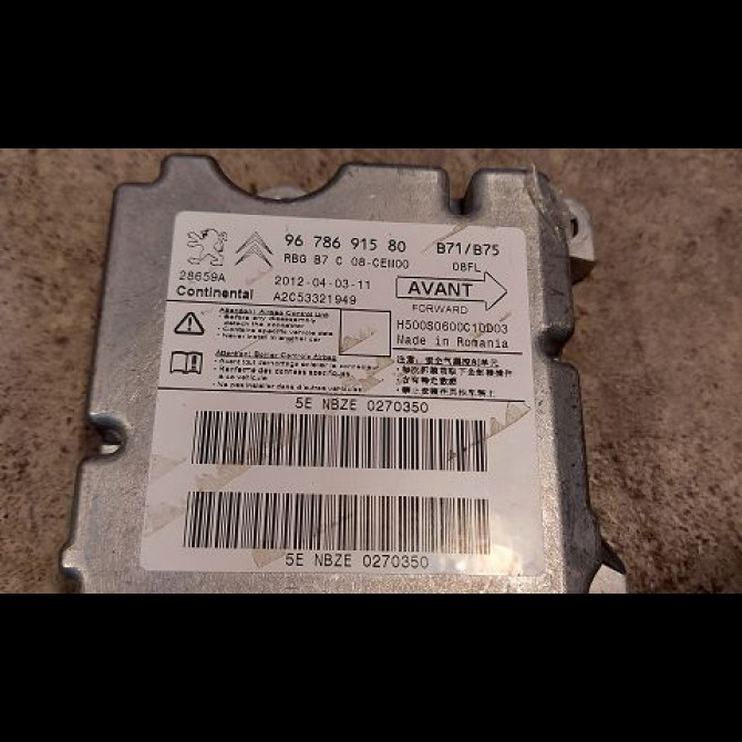 Boitier pyrotechnique occasion CITROEN DS4 Phase 1 01-2011->03-2016 1.6 e-HDi 110ch 9678691580 2