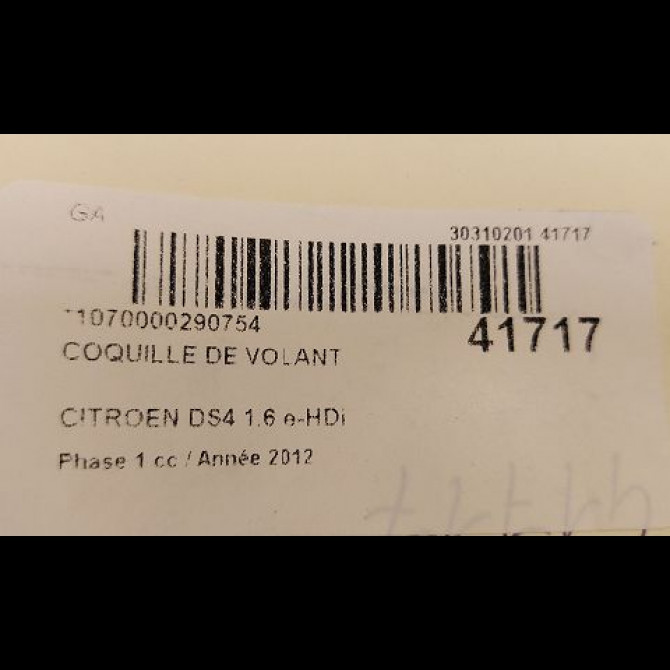 Coquille de volant occasion CITROEN DS4 Phase 1 01-2011->03-2016 1.6 e-HDi 110ch 4131PK 3