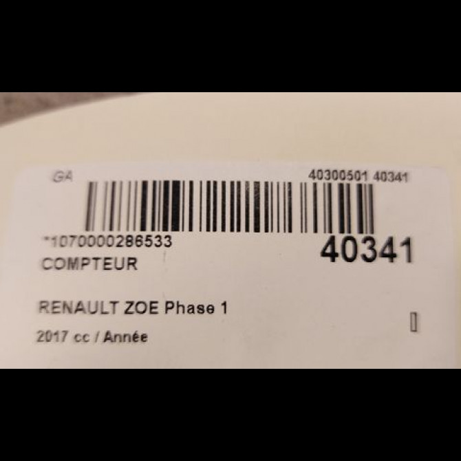 Compteur occasion RENAULT ZOE Phase 1 10-2012->... 3