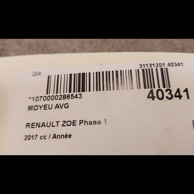 Moyeu avg occasion RENAULT ZOE Phase 1 10-2012->... 3
