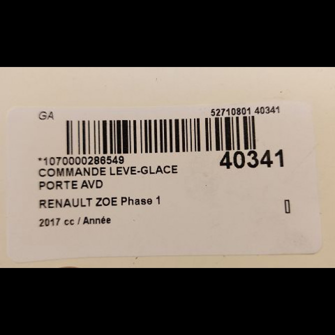 Commande lève-glace porte avant droite occasion RENAULT ZOE Phase 1 10-2012->... 3
