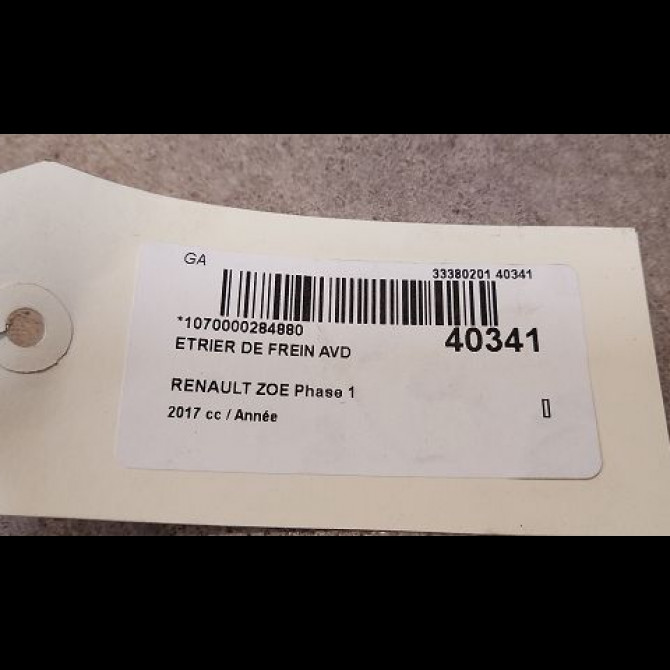 Etrier de frein avant droit occasion RENAULT ZOE Phase 1 10-2012->... 3