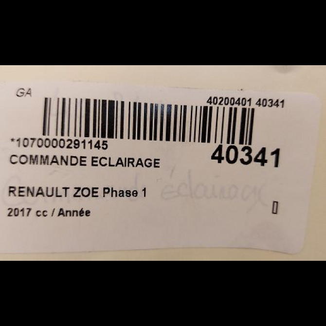 Commande eclairage occasion RENAULT ZOE Phase 1 10-2012->... 3
