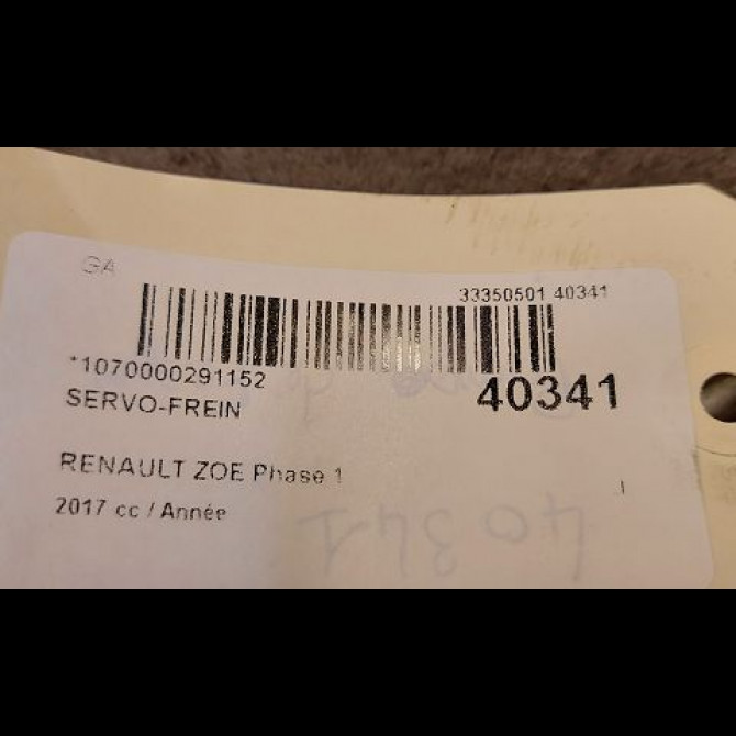 Servo-frein occasion RENAULT ZOE Phase 1 10-2012->... 3