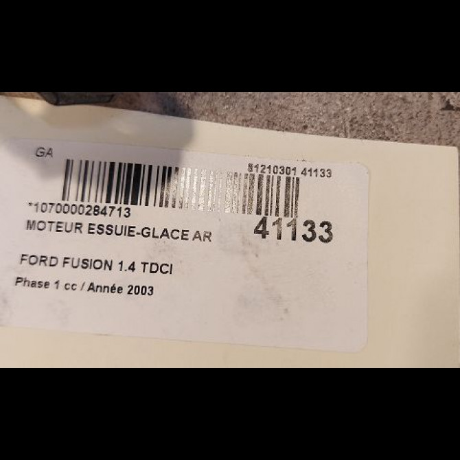 Moteur essuie-glace arrière occasion FORD FUSION Phase 1 09-2002->10-2005 1.4 TDCI 3