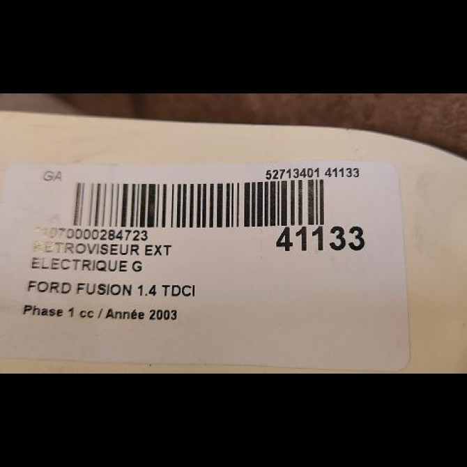 Retroviseur exterieur electrique gauche occasion FORD FUSION Phase 1 09-2002->10-2005 1.4 TDCI 3