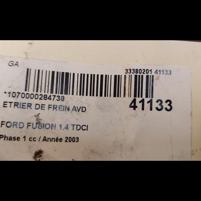 Etrier de frein avant droit occasion FORD FUSION Phase 1 09-2002->10-2005 1.4 TDCI 3