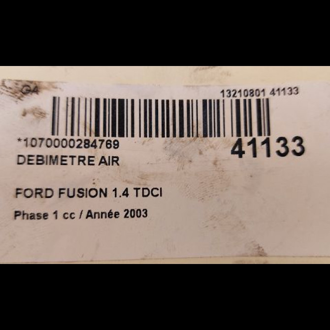 Debimetre air occasion FORD FUSION Phase 1 09-2002->10-2005 1.4 TDCI 3
