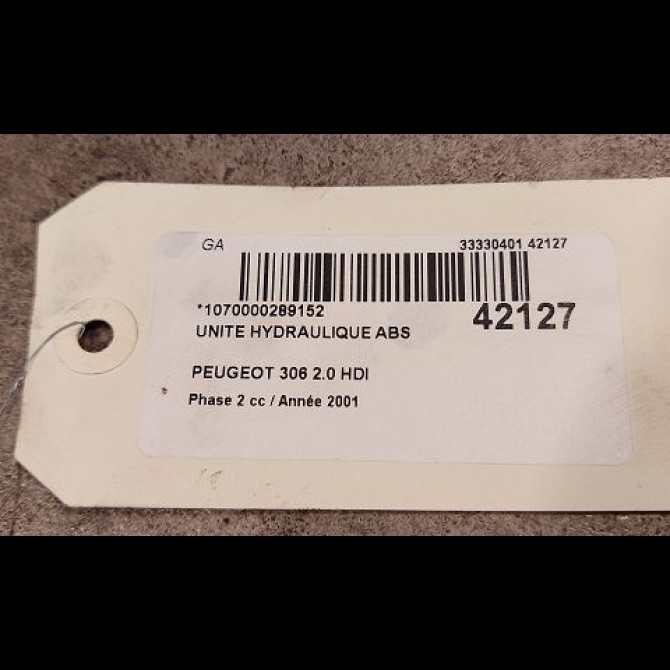 Unité hydraulique ABS occasion PEUGEOT 306 Phase 2 04-1997->03-2002 2.0 HDI 454153 5