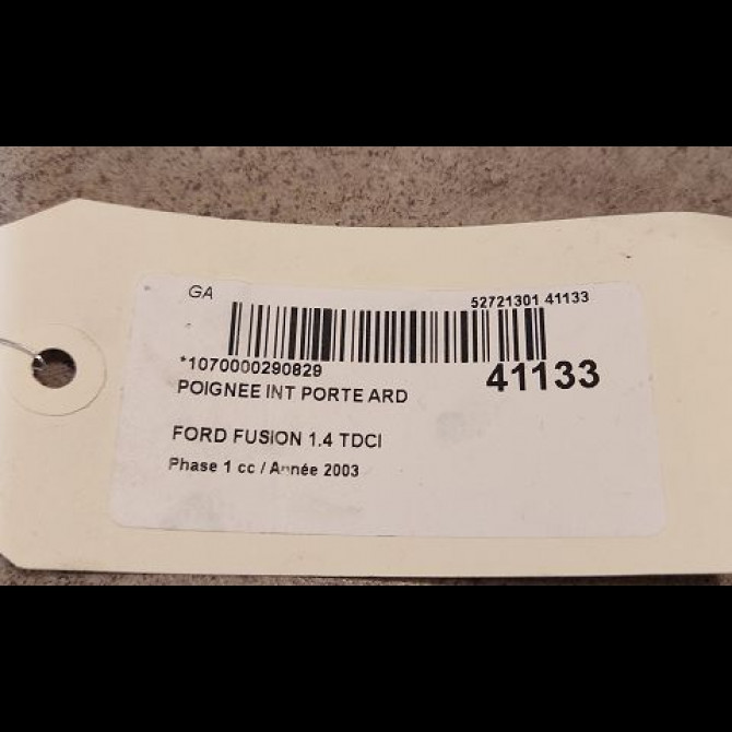 Poignee int porte ard occasion FORD FUSION Phase 1 09-2002->10-2005 1.4 TDCI 2