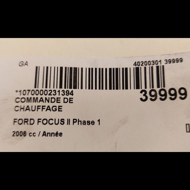 Commande de chauffage occasion FORD FOCUS II Phase 1 09-2004->12-2007 3