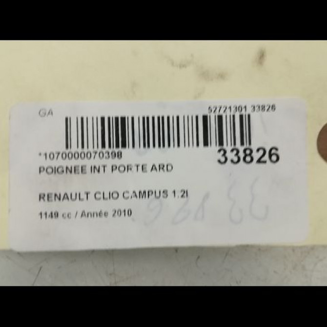 Poignee int porte ard occasion RENAULT CLIO CAMPUS II 8200633087 3