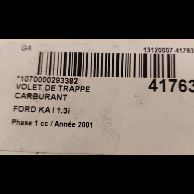 Volet de trappe carburant occasion FORD KA I Phase 1 10-1996->10-2008 1.3i 1510870 3