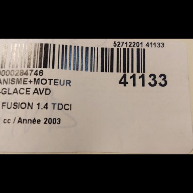 Mecanisme + moteur lève-glace avant droit occasion FORD FUSION Phase 1 09-2002->10-2005 1.4 TDCI 3