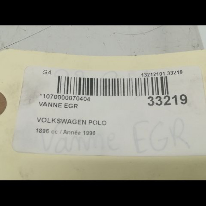 Vanne EGR occasion VOLKSWAGEN POLO III Phase 1 10-1994->11-1999 1.9 D 5