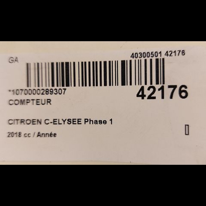 Compteur occasion CITROEN C-ELYSEE Phase 1 06-2012->... 9824321180 3