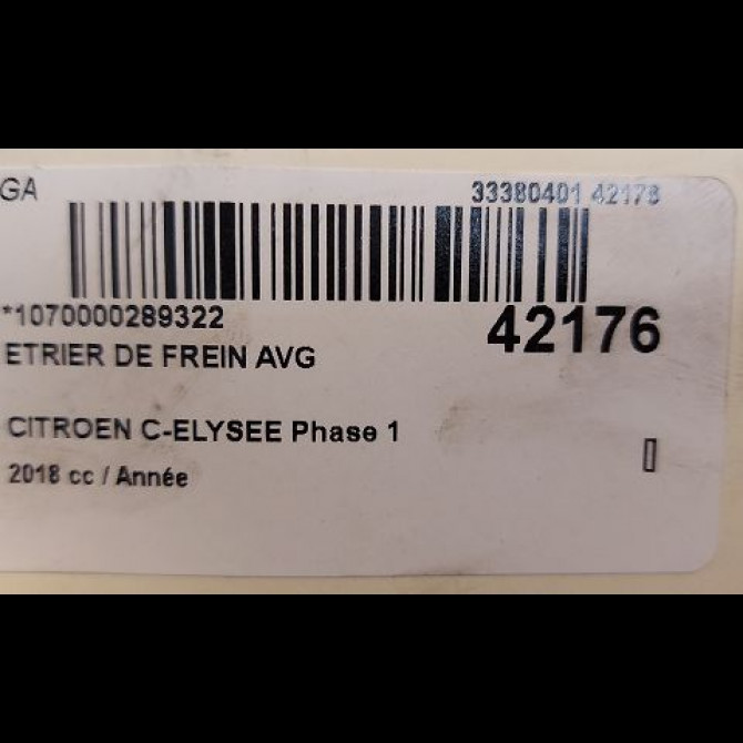 Etrier de frein avant gauche occasion CITROEN C-ELYSEE Phase 1 06-2012->... 1608690980 3