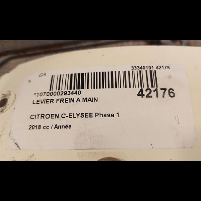 Levier frein a main occasion CITROEN C-ELYSEE Phase 1 06-2012->... 98062965ZD 3