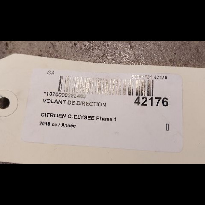 Volant de direction occasion CITROEN C-ELYSEE Phase 1 06-2012->... 96753912ZD 2