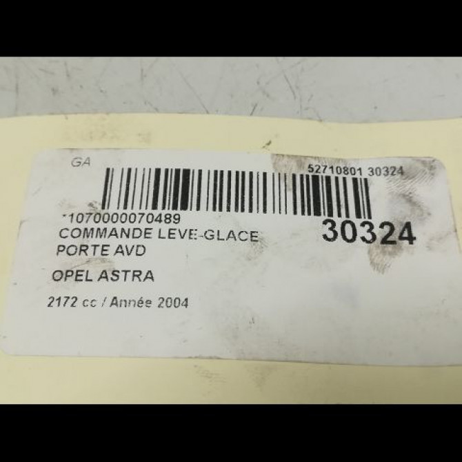 Commande lève-glace porte avant droite occasion OPEL ASTRA I Phase 2 07-1994->03-1998 9100299 4