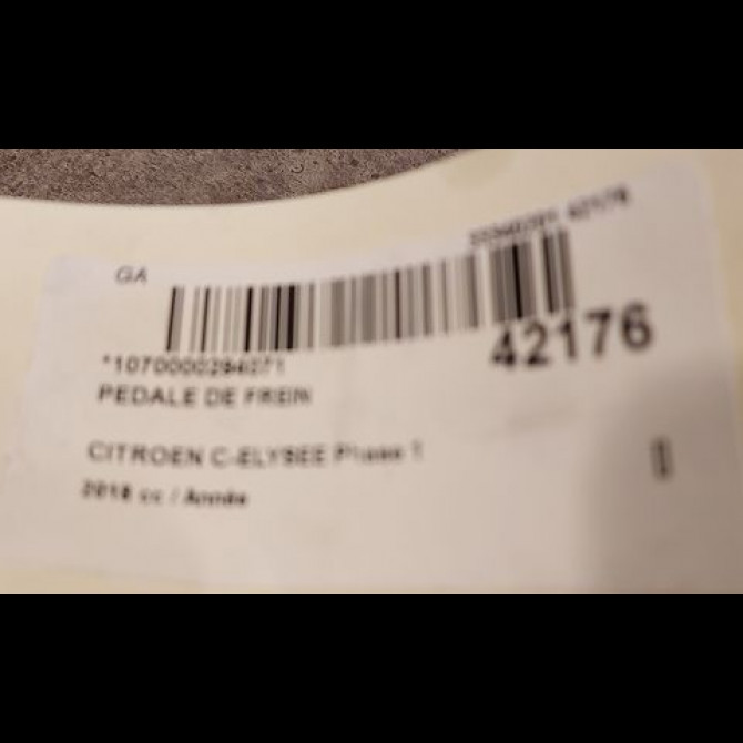 Pedale de frein occasion CITROEN C-ELYSEE Phase 1 06-2012->... 4501AW 2