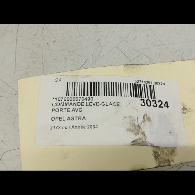 Commande lève-glace porte avant gauche occasion OPEL ASTRA I Phase 2 07-1994->03-1998 9100301 4