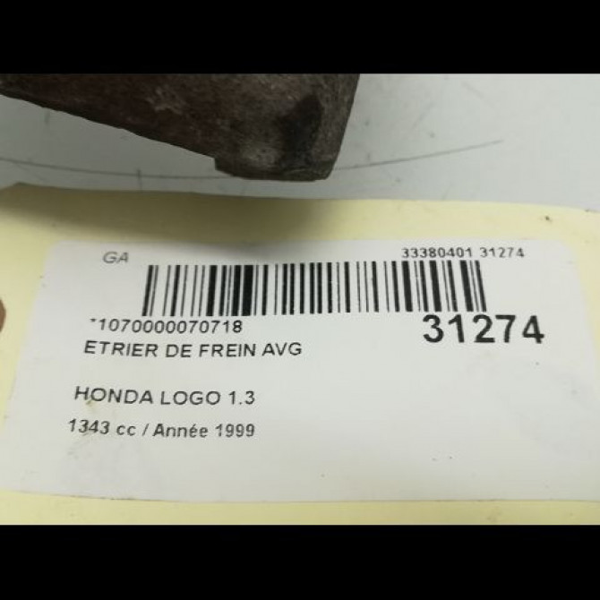 Etrier de frein avant gauche occasion HONDA LOGO Phase 1 07-1999->06-2001 1.3i 45019S04013 4