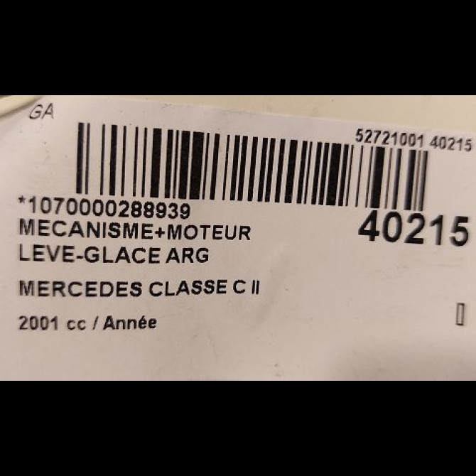Mecanisme+moteur leve-glace arg occasion MERCEDES CLASSE C II Phase 1 05-2000->03-2004 2037300346 3