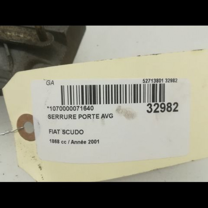 Serrure porte avg occasion FIAT SCUDO I Phase 1 02-1996->12-2003 1.9 D 9639374980 4