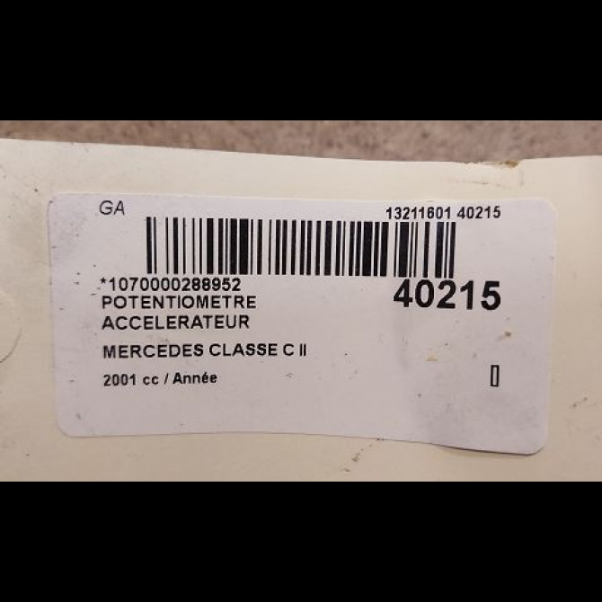 Potentiometre accelerateur occasion MERCEDES CLASSE C II Phase 1 05-2000->03-2004 3