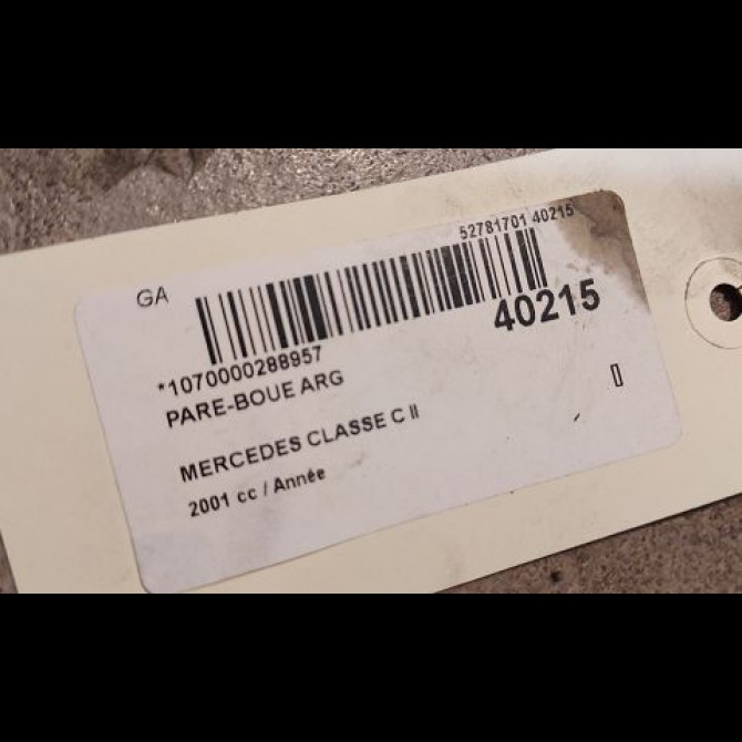 Pare-boue arrière gauche occasion MERCEDES CLASSE C II Phase 1 05-2000->03-2004 2036981530 2
