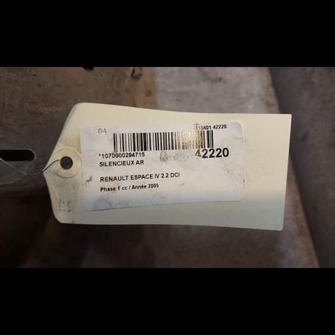 Silencieux arrière occasion RENAULT ESPACE IV Phase 1 09-2002->03-2006 2.2 DCI 150ch 8200103765 3