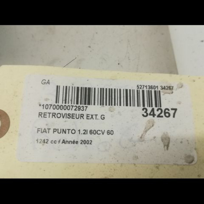 Retroviseur exterieur gauche occasion FIAT PUNTO II Phase 1 10-1999->05-2003 60 735380187 3