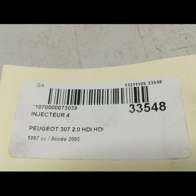 occasion PEUGEOT 307 Phase 1 04-2001->06-2005 1.4 HDI 8v 70ch 4