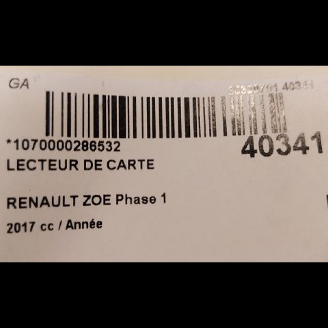 Lecteur de carte occasion RENAULT ZOE Phase 1 10-2012->... 3