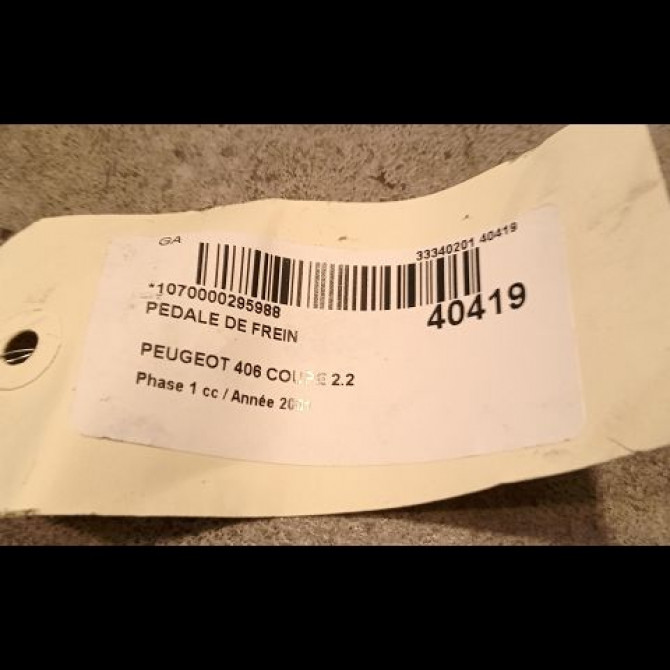 Pedale de frein occasion PEUGEOT 406 COUPE Phase 1 05-1997->12-2004 2.2 HDI 133ch 4501J0 3