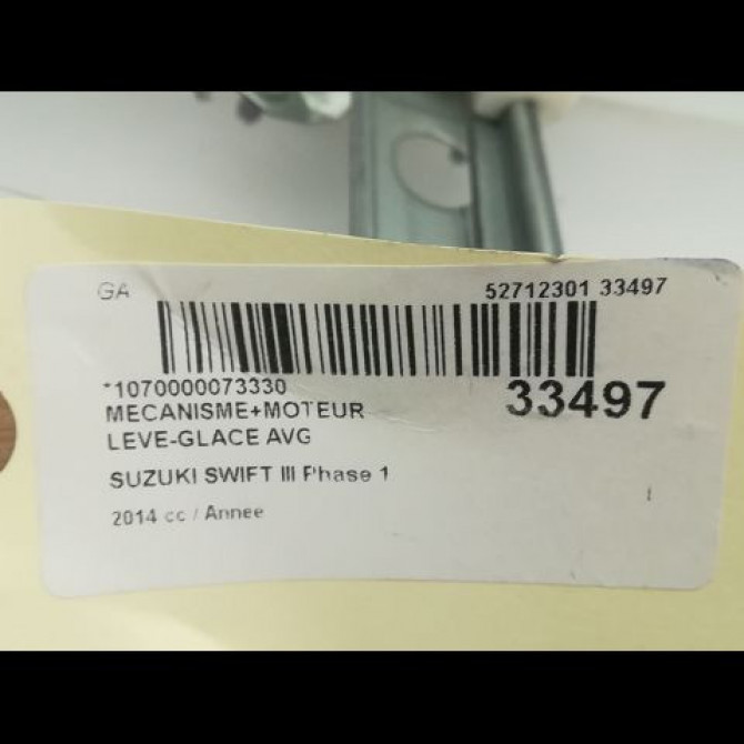 Mecanisme+moteur leve-glace avg occasion SUZUKI SWIFT IV Phase 1 09-2010->... 1.2 VVT 94ch 8340271L10 4