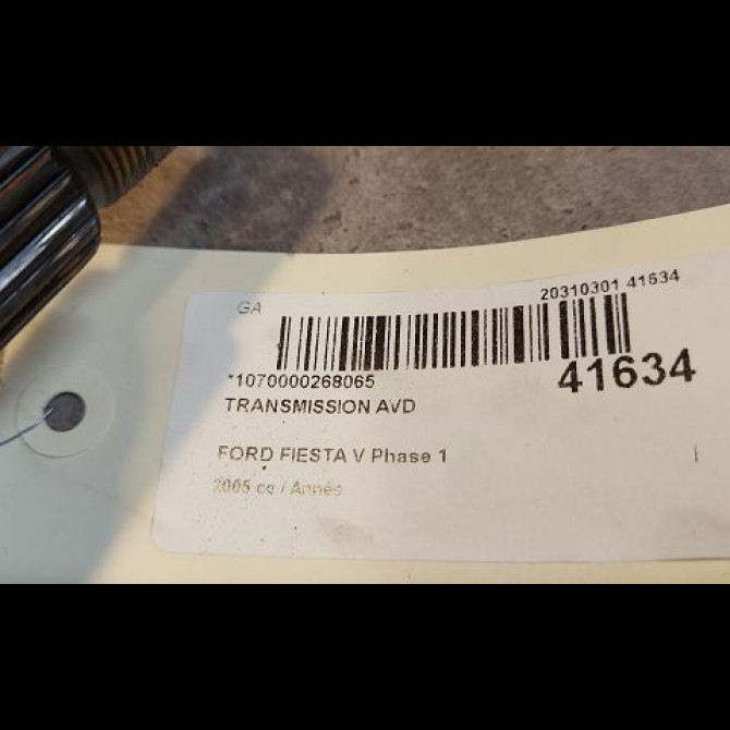 Transmission avant droite occasion FORD FIESTA V Phase 1 09-2002->10-2005 1756197 5