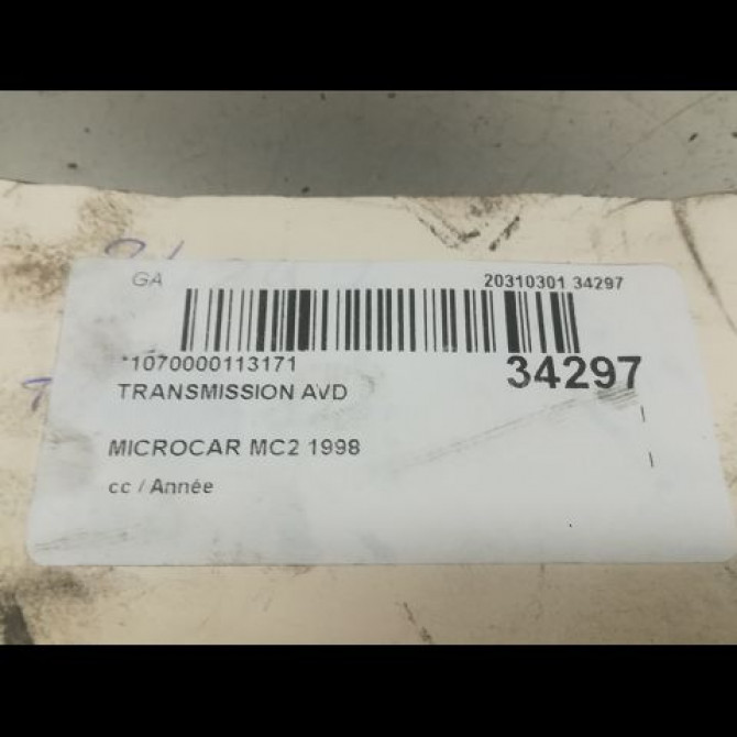 Transmission avant droite occasion MICROCAR MC2 4