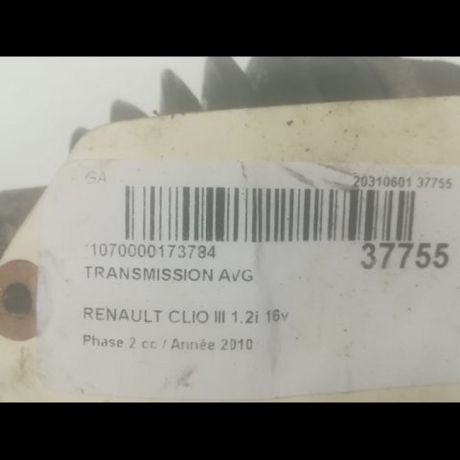 Transmission avant gauche occasion RENAULT CLIO III Phase 2 03-2009->12-2014 1.2i 16v 100ch 8200559377 4