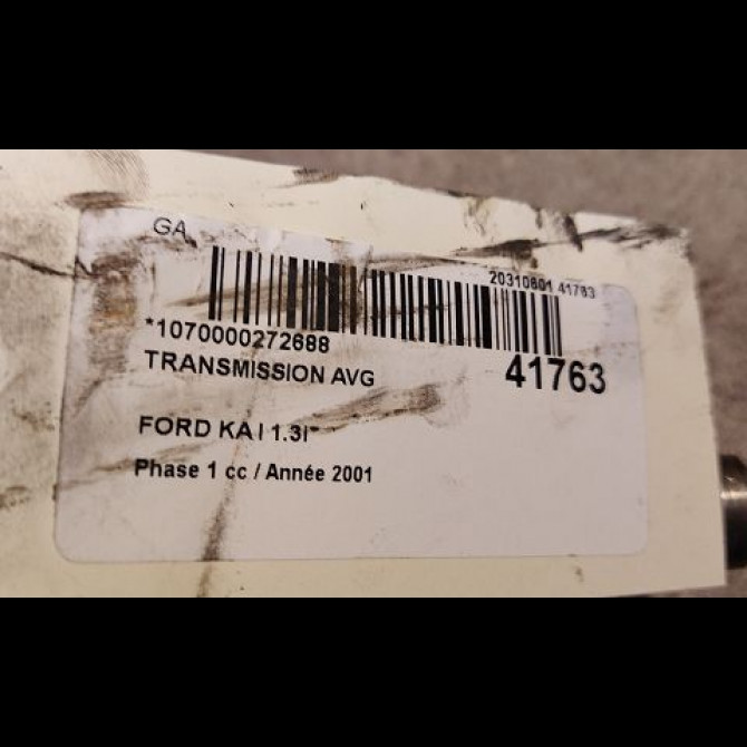 Transmission avant gauche occasion FORD KA I Phase 1 10-1996->10-2008 1.3i 1689911 4